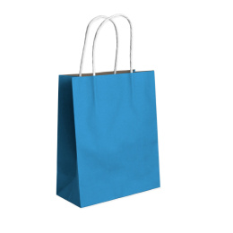 Papierowe torby na prezenty a4 25x32 10 szt błękitne E