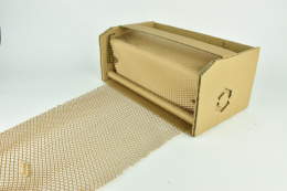 Zestaw dyspenser + papier naczinany 40cmx100m brąż