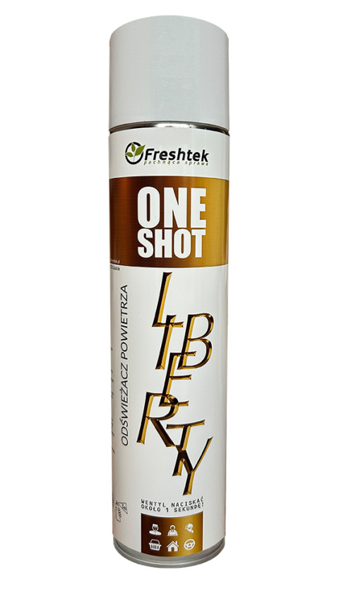 FRESHTEK ONE SHOT Odświeżacz powietrza Neutralizator zapachów Liberty 600ml