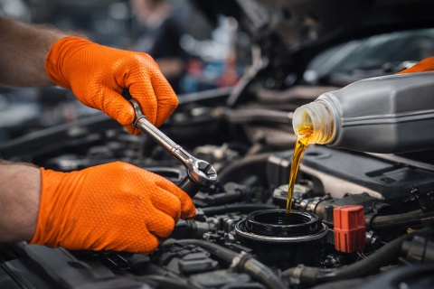 rękawiczki nitrylowe pomarańczowe