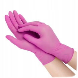 rękawiczki nitrylowe różowe