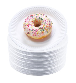 Talerzyki papierowe 18cm 50szt talerze jednorazowe deserowe okrągłe eko